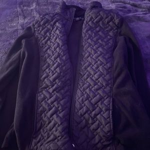 black zip up hoodie